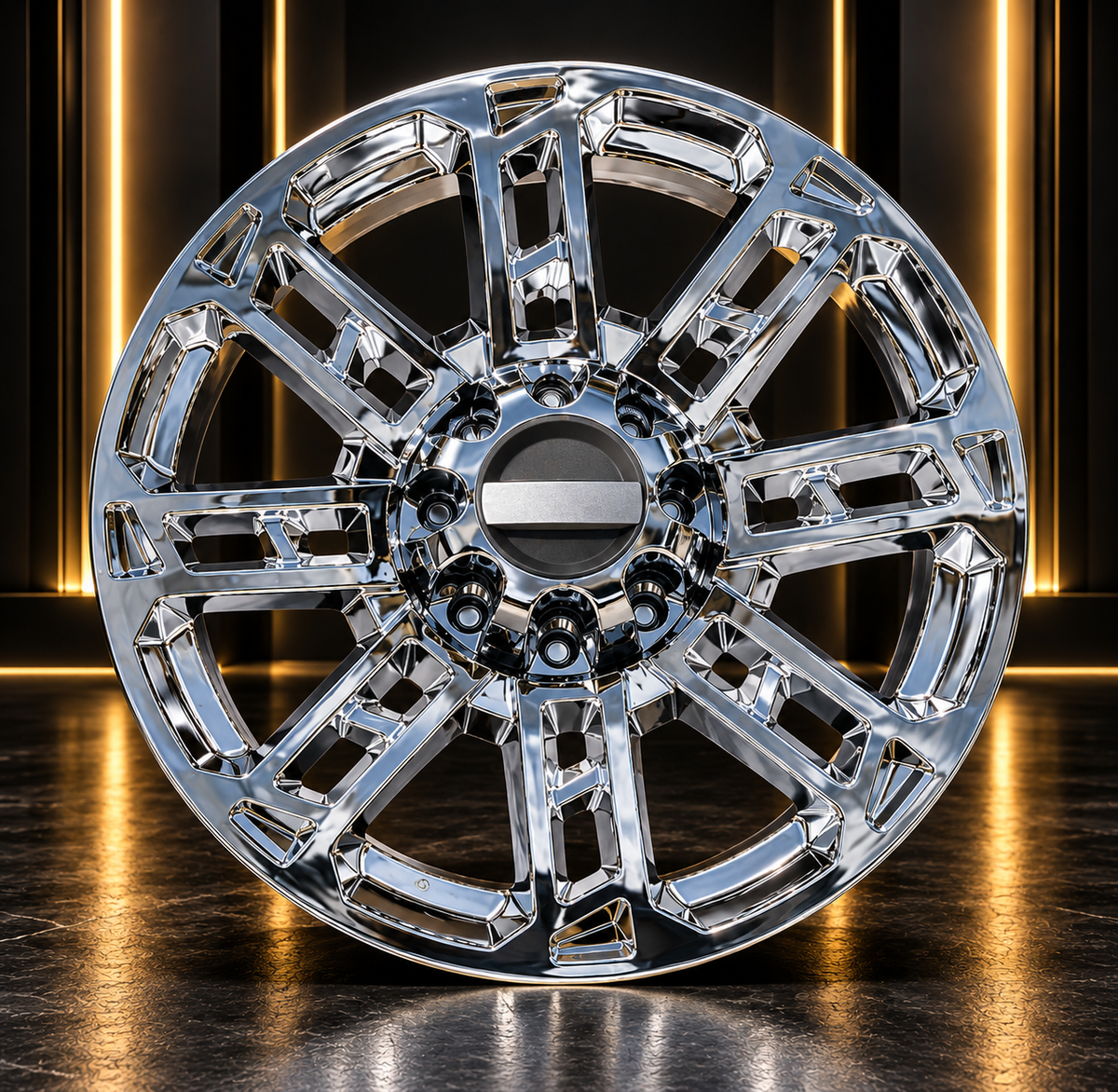 F21 – 22” Chrome Ford Super Duty Style Wheel F-250