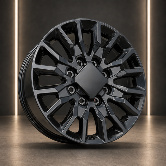 20x8.5 OE Premium OE-P8 Gloss Black Wheel 8x180 GMC Sierra Chevrolet Silverado 2500HD