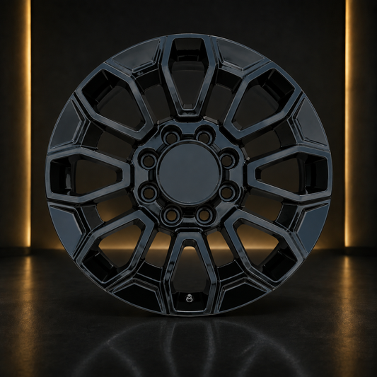 OE Premium OE-P6 22x8.5 Gloss black replica wheel 8x180 +44mm | GMC 2500HD Chevrolet 2500